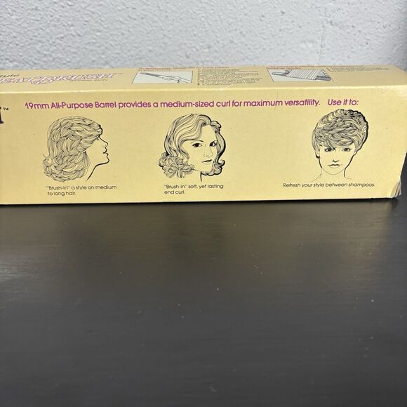 VTG Helene Curtis Shaping Iron 19mm All Purpose Aluminum Barrel Great Brush NOS - Picture 5 of 12